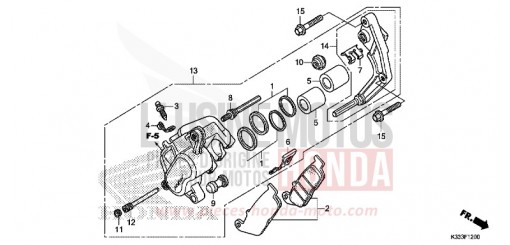 VORDERRAD-BREMSSATTEL (CBR250R/300R) CBR250RF de 2015